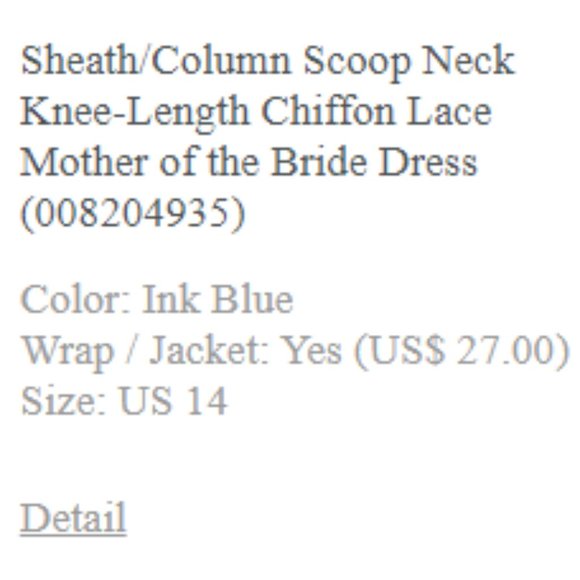 Chiffon Dress White and Teal - Picture 3 of 4